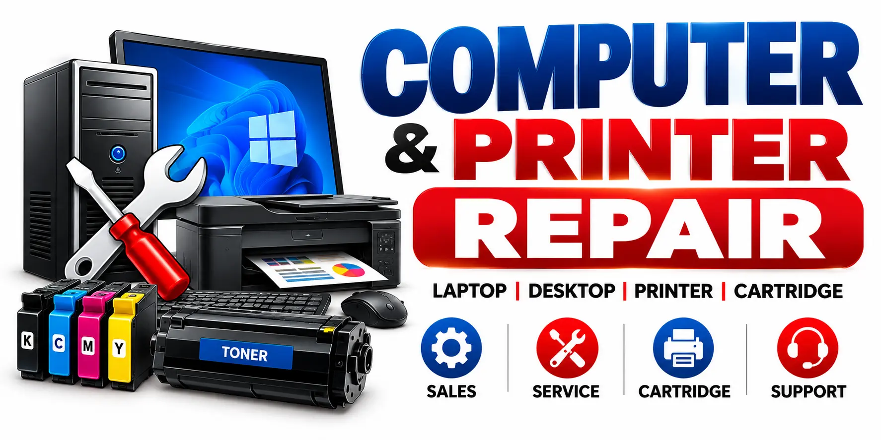 Computer Printer & Cartridge Repair | Sales Service Support Delhi NCR