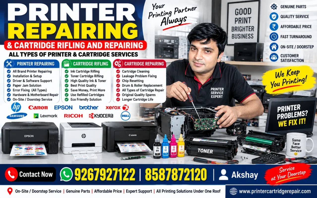 Printer Repairing & Cartridge Refilling Repair Service | Akshay
